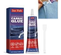 UptVin Colla per Tessuti Trasparente 50 ml, Adatta a Cotone, Flanella, Denim, Pelle, Poliestere e Riparazione Bambole. Si Asciuga in 24h ed è Impermeabile