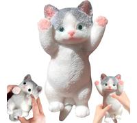 UptVin Squishy Gatto, Taba Squishy Giocattolo Antistress Fidget Toys Giocattoli da Spremere di Gatto Regali Antistress per Bambini e Adulti, 20 x 10 cm