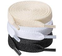 UpUGo 3 Paia di Lacci, Lacci Piatti Larghi 8 mm Per Scarpe da Ginnastica, Corsa, Adulti