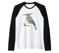 Upupa Design Uccello per Gli Amanti della Natura Maglia con Maniche Raglan