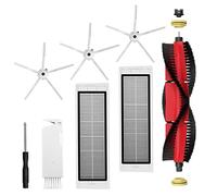 UPUPDAY Accessori Kit di Ricambi per Xiaomi Roborock S5 Max S6 Pure S6 MaxV S50 S51 S55 S60 S65 Aspirapolvere, 1 Spazzola Principale, 2 Filtri HEPA
