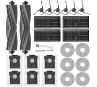UPUPDAY Accessori Ricambi per Dreame L50 Ultra AE/L10s Ultra Gen 3/X40 Ultra Complete/X40 Master/L40 Ultra/Mova P50 Pro Ultra,2 Spazzola Principale, 4 Filtro, 6 Sacchetti, 6 Panni, 6 Spazzole Laterali