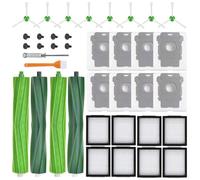 UPUPDAY Kit di Accessori per iRobot Roomba i7+ i1+ i2+ i3+ i4+ i6+ i8+ E5 E6 E7 Accessori Ricambi per Roomba i7+ i7 Plus, 4 Spazzola in Gomma 8 Filtri HEPA, 8 Sacchetti di polvere, 8 Spazzole Laterali
