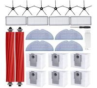 UPUPDAY Kit di Accessori per Roborock S7 MaxV Ultra /S7 Pro Ultra, 2 Spazzole Principali, 4 Filtri, 6 Spazzole Laterali, 4 Panni, 6 Sacchi di Polvere, Ricambio per Roborock S7 Pro Ultra, S7 MaxV Ultra