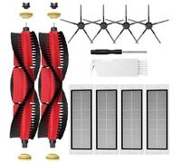 UPUPDAY Kit di Accessori per Xiaomi Roborock S5 Max S6 Pure S6 Max S6 MaxV S65 S60 S6 S55 S51 S50 S5, Ricambio per Roborock S5 Max S6 Max, 4 Filtri HEPA, 4 Spazzole Laterali, 2 Spazzola Principale