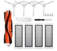 UPUPDAY Kit di Accessori per Xiaomi Roborock S5 Max S6 S60 S65 S5 S50 S51 S55, Ricambio per Roborock S5 Max S6 Pure S6 Max S6 MaxV, 4 Filtri HEPA, 4 Spazzole Laterali con viti, 1 Spazzola Principale