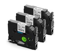 Upwinning Tze-221 Tz-221 Aze 221 Compatibile per Brother P Touch Nastro per Brother P touch Etichettatrice PTH108G H100LB H100R H107B H110 P300BT, Nero su Bianco, 9mm x 8m,3x