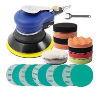 UPWOOD Levigatrice ad aria orbitale casuale da 5 pollici, levigatrice ad aria con 10 pezzi di spugna per lucidatura e tamponi di lana
