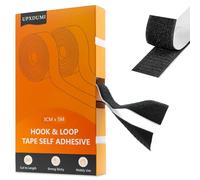 UPXDUMI 30mm X 5m Hook Loop Adesivo Forte, Multifunzionale Biadesivo Hook e Loop Nastro,Autoadesivo Nastro Adesivo Forte Per Tessuto,Tessuti e Universale, Nero