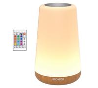 UPXNBOR Lampada da comodino a LED Touch dimmerabile con 13 colori RGB e 4 modalità, funzione timer, telecomando, ricarica USB, lampada da tavolo portatile, luce notturna per camera da letto, cameretta