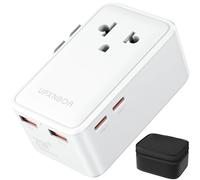 UPXNBOR Nuovo 2026 Adattatore Universale da Viaggio Ultra Sottile, USB-C PD 25W e USB-A QC 18W (2A + 2C), Presa Universale, Adattatore presa Inglese/Americana/UK/USA/Australia/Giappone/Thailandia