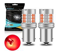 UPXSXT 2Pcs 1156 BA15S P21W Lampadina del freno a LED, 12-24V 30SMD Rosso Lampadina di ricambio impermeabile per Fendinebbia posteriore, luce di posizione posteriore