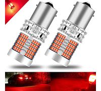 UPXSXT 2Pcs 1156 BA15S P21W Lampadina del freno a LED, 12-24V 3400LM 2016 89 SMD Rosso Lampadina di ricambio impermeabile per Fendinebbia posteriore, luce di posizione posteriore