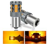UPXSXT 2Pcs 1156 LED lampadina ambra, CANBUS errore libero Anti Hyper Flash 7506 BA15S P21W sostituzione luce di svolta lampadina super luminoso 30-SMD 25W 4000LM