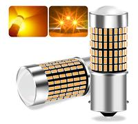UPXSXT 2PCS P21W LED Ampoule Ambre, 1156 BA15S Canbus sans erreur Super Brillant 144 SMD Chipset 12V-24V 3400LM Pour les feux de virage