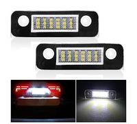 UPXSXT Maimiao 2 Pezzi LED Luci targa per auto Lampada targa 18PCS 3014SMD 12V 6500k CanBus nessun errore Xeno Bianco freddo per Ford Mondeo MK2 Fiesta Fusion