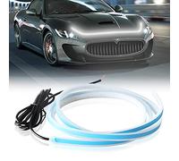 UPXSXT Striscia luminosa decorativa del cofano da 70 pollici, striscia luminosa di marcia diurna 12V impermeabile bianca dell'automobile luce decorativa universale della striscia