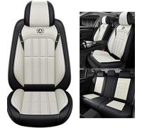 UQABS Copri Sedili Auto per Mercedes Benz Tous Les Modèles A160 180 B200 C200 C300 Classe E Gla Gle S600 Gls Glc，Set completo coprisedili pelle、Universali-Bianco E Nero