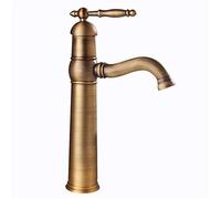 UQACHG Rubinetto per lavabo in ottone anticato per bagno da giardino, aumentare il rubinetto di miscelazione caldo e freddo della cucina sopra il controsoffitto del bacino del bancone foro singolo,