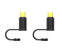 Uqezagpa 1/2pcs 8pin Femmina A USB C Maschio Adattatore 60W Convertitore di Ricarica Rapida per Telefono 15/16 e Tipo C