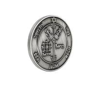 Uqezagpa 1. Amuleto vintage con sigillo di re Salomone, guida spirituale, ricchezza, fortuna, oggetto da collezione e decorazione per la casa, sigillo di Giove Re Salomone, Misura unica, come