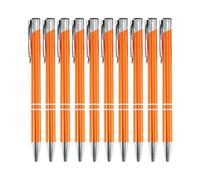 Uqezagpa 10 penne a sfera retrattili da 1,0 mm, in metallo, per ufficio, scrittura liscia, cancelleria, scuola e ufficio