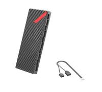 Uqezagpa 10 Port 3Pin/4Pin Adapter ARGB+4Pin Connessione Per Illuminazione PC E Raffreddamento Personalizzabile Con Cavo di Alimentazione Stabile Alimentazione Computer Controller Illuminazione