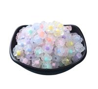 Uqezagpa 100 Girasoli da Girasoli per Perle Acriliche Trasparenti per Perle da Distanziatore Colori Misti Getti Braccialetti Fatti A Mano.