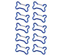 Uqezagpa 10pcs Forma Osso Alluminio Moschettoni Zaini Portachiavi Strumento Multifunzionale Per Outdoor Arrampicata Accessorio