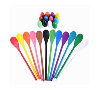 Uqezagpa 12 Cucchiaio Legno E Uova Gioco Bilanciamento della Corsa per Bambini Coordinazione All'aperto Formazione attività Gruppo Feste Lavoro Costruzione Bambini in