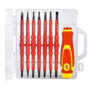 Uqezagpa 15 in 1 Set di cacciaviti isolati Cacciavite Magnetico Strumento Elettricista Multifunzionale Intercambiabile