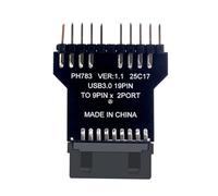 Uqezagpa 19 pin USB 3.0 a doppio 9pin USB2.0 connettori header adattatore per scheda madre migliora la compatibilità per il raffreddamento