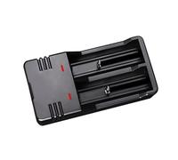 Uqezagpa 2Bay - Adattatore di ricarica per batteria da 3,7 V per batterie 18650, 26650, 14500, 10440, 16340, 21700, 18500