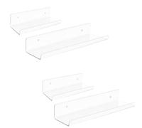 Uqezagpa 4 mensole da appendere per libri e registri, facile da installare, per foto, presentazioni, multiuso, decorazione moderna per la casa