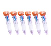 Uqezagpa 6 penne multicolore 4 penne colorate in 1 per annotare appunti penne a sfera retrattili per la scuola penne a sfera con animali dei cartoni animati presa comoda