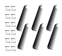 Uqezagpa 6 punte da parete in metallo per recinzioni di sicurezza, design anti-salita, per la sicurezza della casa e del giardino e le protezioni per pareti esterne