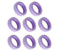 Uqezagpa 8 coperture riutilizzabili per ruote per bagagli, in silicone, antigraffio, adatte alla maggior parte dei bagagli, per la riduzione del rumore, Viola, One Size