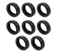 Uqezagpa 8 coperture riutilizzabili per ruote per bagagli, in silicone, antigraffio, adatte alla maggior parte dei bagagli, per la riduzione del rumore, Nero , One Size