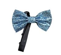 Uqezagpa Abbigliamento da festa da uomo Paillettes Fiocchi Cravatta Studente Sposi Unico Cravatta Camicia Abbellimento Per L'usura Del Partito E Celebrazioni Color, 0240 azzurro, Taglia unica