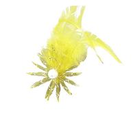 Uqezagpa Accessorio per capelli con piume e velo a rete, leggero, in poliestere, per donne e ragazze, accessori per feste di nozze, copricapo piumato per eventi
