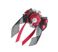 Uqezagpa Accessorio per la testa di Halloween, velo in pizzo nero con clip per capelli invisibile, decorazione per feste di danza, feste gotiche