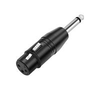 Uqezagpa Adattatore audio da femmina a 3 pin a maschio da 6,35 mm per microfoni e amplificatori