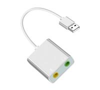 Uqezagpa Adattatore audio USB, scheda audio esterna per PC e laptop, adattatore per microfoni USB a 3,5 mm per cuffie