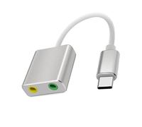 Uqezagpa Adattatore audio USB, scheda audio esterna per PC e laptop, adattatore per microfoni USB a 3,5 mm per cuffie