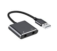 Uqezagpa Adattatore audio USB scheda audio esterna per PC portatile con 3,5 mm per cuffie e microfoni