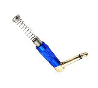 Uqezagpa Adattatore connettore a molla ad angolo retto con spina a canale singolo da 6,35 mm per miscelazione professionale di apparecchiature audio