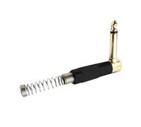 Uqezagpa Adattatore connettore a molla ad angolo retto con spina a canale singolo da 6,35 mm per miscelazione professionale di apparecchiature audio