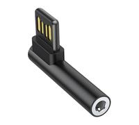 Uqezagpa Adattatore da USB a 3,5 mm da USB maschio a TRRS femmina da 3,5 mm, adattatore musicale per cuffie, laptop, ausiliario