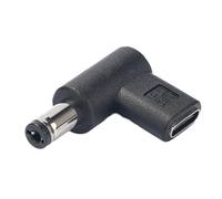 Uqezagpa Adattatore da USB C femmina a maschio DC5,5 x 2,1 mm/5,5 x 2,5 mm, connettore di ricarica a 90 gradi per telefoni portatili e router