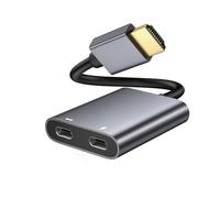 Uqezagpa Adattatore HDTV a USB C 4K @ 60Hz convertitore 480Mbps trasferimento dati Plug and Play Design per migliorare la visualizzazione HDTV Conv